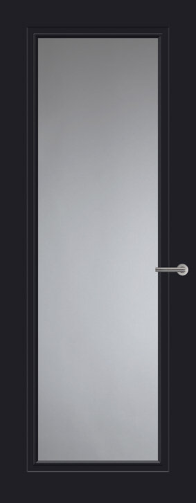 Binnendeur met glas CE102 | Cameo | Diep zwart