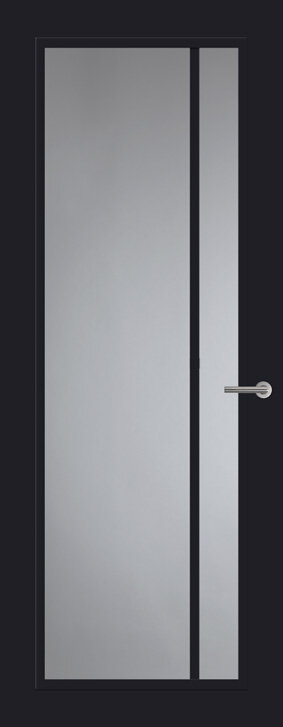 Binnendeur met glas FR502 | Front | Diep zwart