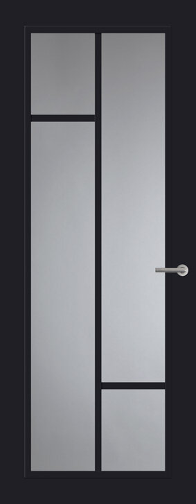 Binnendeur met glas FR508 | Front | Diep zwart
