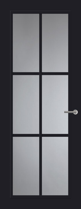 Binnendeur met glas FR511 | Front | Diep zwart