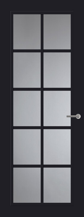 Binnendeur met glas FR512 | Front | Diep zwart