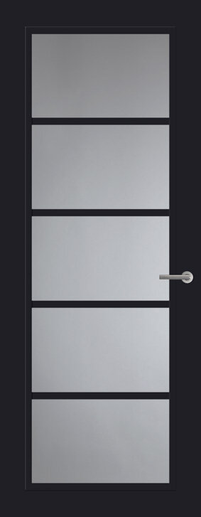 Binnendeur met glas FR516 | Front | Diep zwart