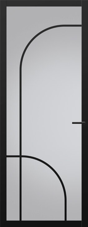 Binnendeur met glas NC103 | Nuance | Diep zwart