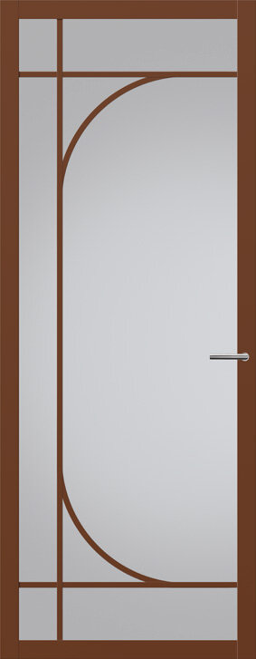 Binnendeur met glas NC104 | Nuance | Cacao bruin