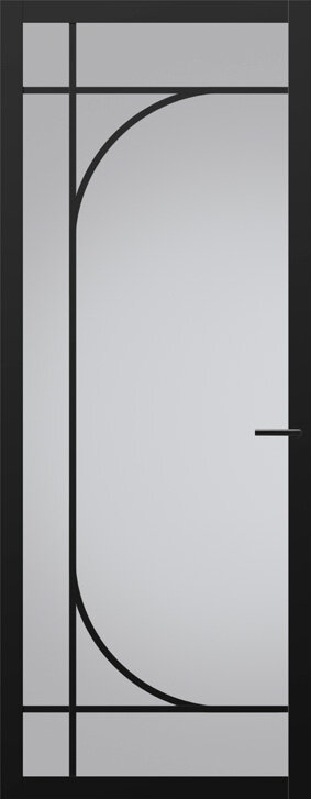 Binnendeur met glas NC104 | Nuance | Diep zwart