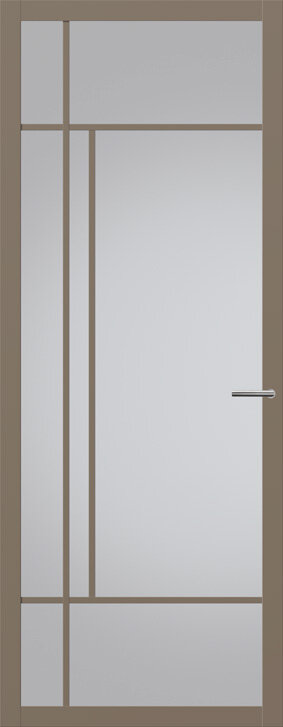 Binnendeur met glas NC201 | Nuance | Leem taupe