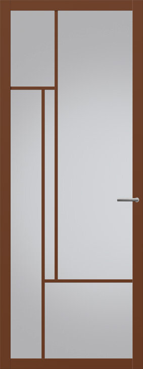 Binnendeur met glas NC203 | Nuance | Cacao bruin