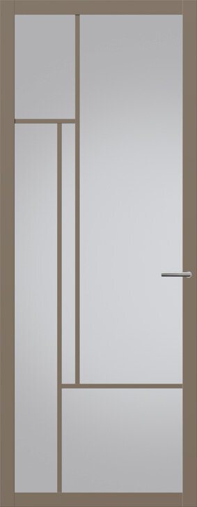 Binnendeur met glas NC203 | Nuance | Leem taupe