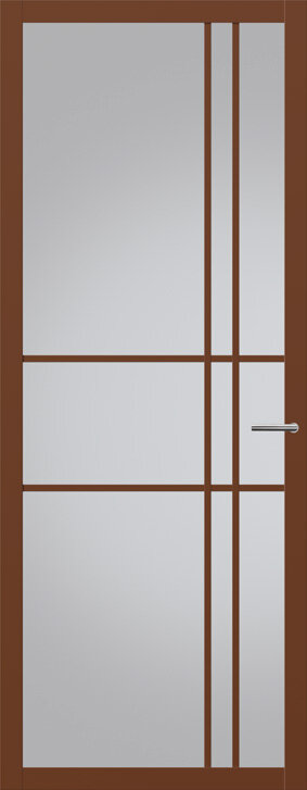 Binnendeur met glas NC204 | Nuance | Cacao bruin